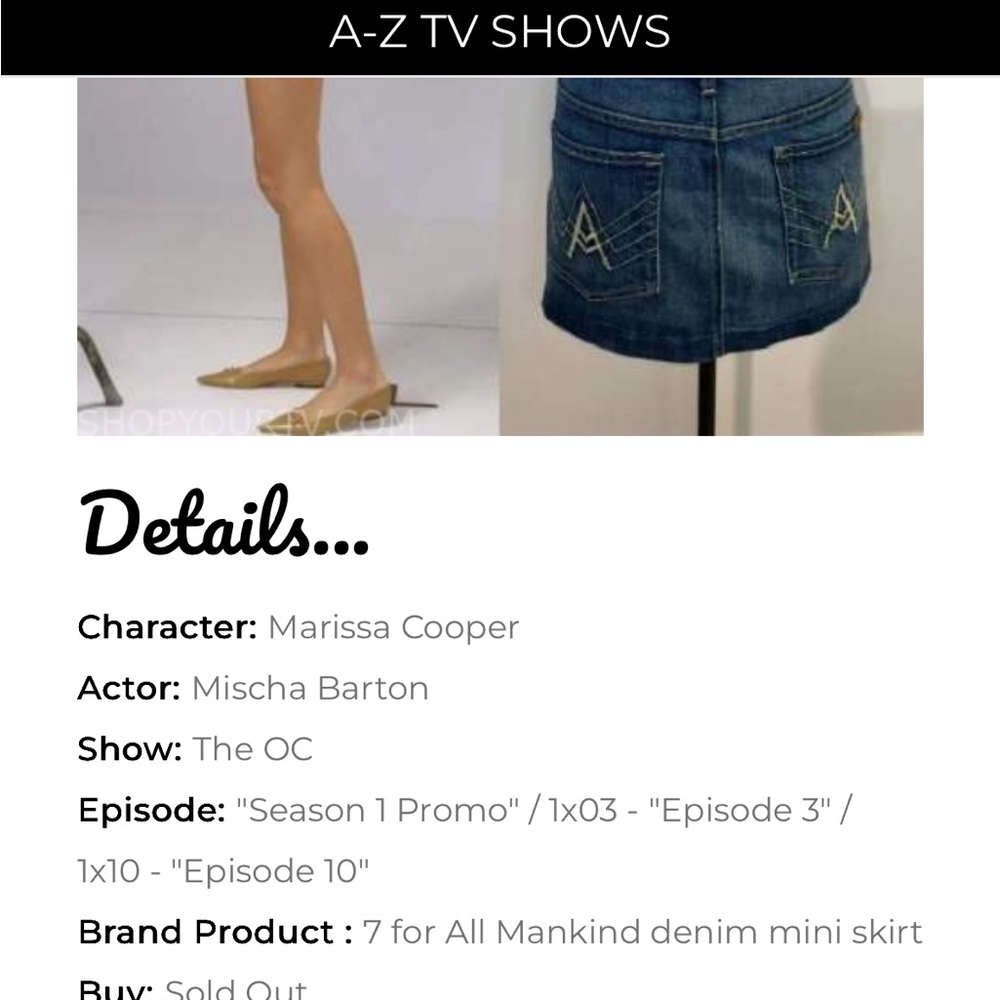 7 For All Mankind Denim Mini Skirt - Picture 2 of 8